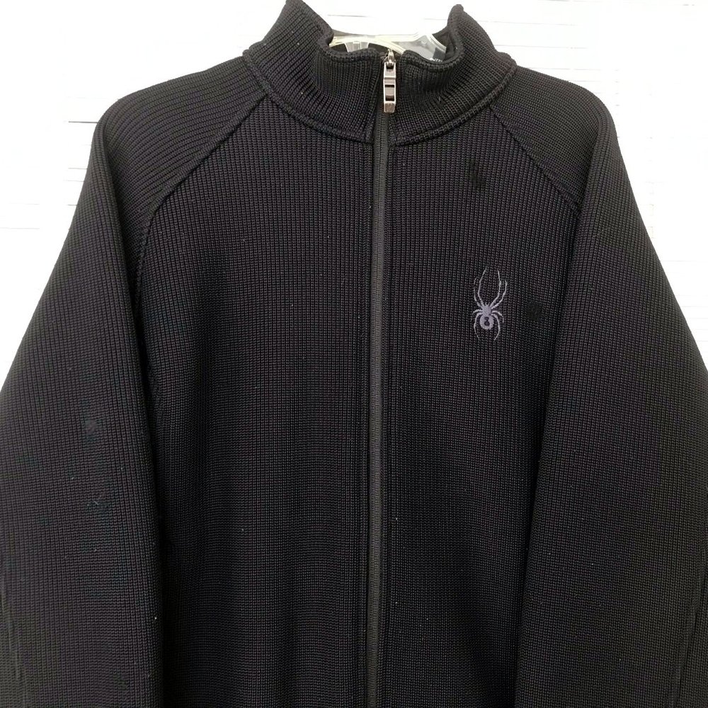 SPYDER Core M HEAVY Black Mens  Ski Snow Sweater Jacket Knit and Fleece SNAGS